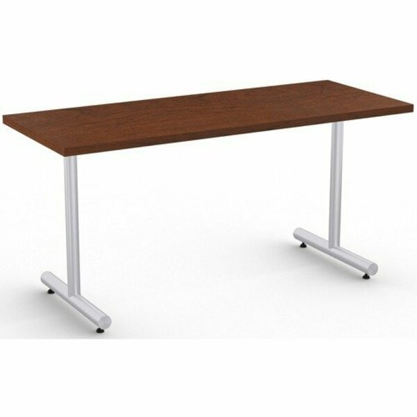 Special-T Table, Metallic Sand Base, 24inWx60inLx29inH, Mahogany SCTKING2460SMG